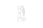 Steunwiel met gietijzeren klem WINTERHOFF ST48-200V+KLE48-G 150kg 48mm 505-725mm