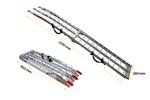 Rampes pliables UNITRAILER ALR002 en aluminium pour remorques, 221 cm, 680 kg, avec sangles, lot de 2