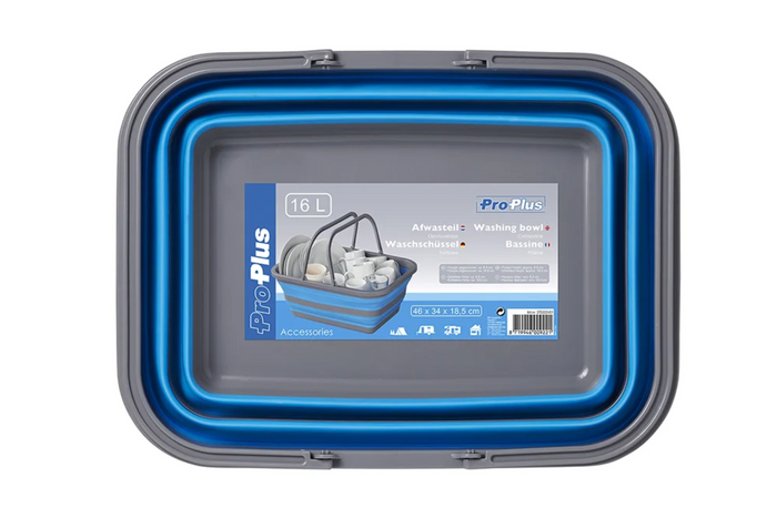 Cuvette de voyage pliable ProPlus 370303V01 en silicone, 16 L