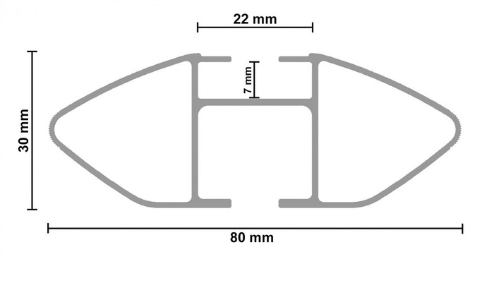 Barres de toit en aluminium G3 Pacific Aero 64.230-68.129