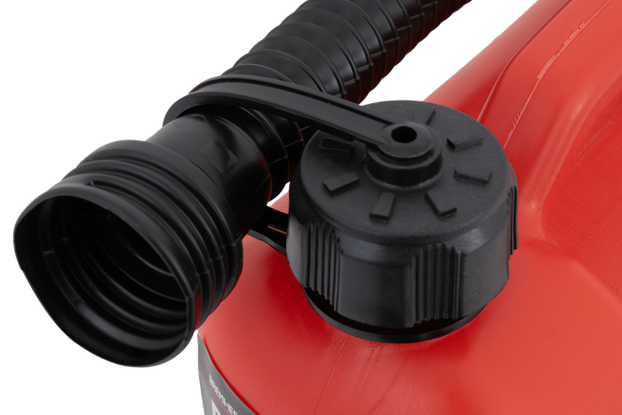 Bidon en plastique HERMON de 5 L avec entonnoir, rouge