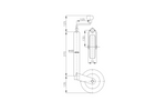 WINTERHOFF ST48-200V steunwiel 150 kg 48 mm 505-725 mm