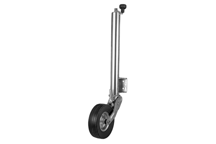 Roue de support, jockey automatique WINTERHOFF VK 60-BLH-255 SB avec poignée, 500 kg, 60 mm, 670-905 mm