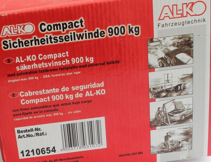 Handlier AL-KO 900 kg voor aanhangwagen met staalkabel