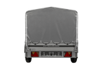 Remorque à un essieu avec côtés en aluminium 230x125 Unitrailer Garden 230 KIPP ALU avec châssis H-800 et bâche grise