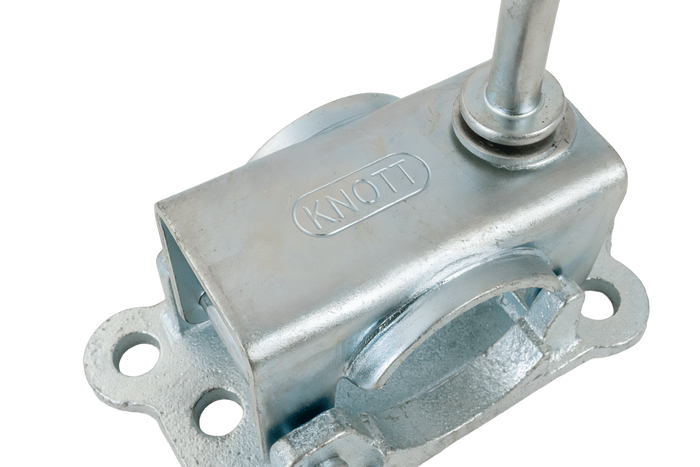 Klem voor het KNOTT LBG48 neuswiel, gietijzer, 48 mm