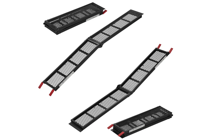 ProPlus 390094 opklapbare stalen oprijplaten voor trailers, 203 cm, 680 kg, set van 2