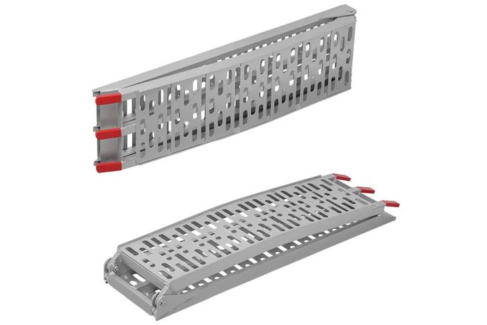 ProPlus 390096 opklapbare aluminium oprijplaten voor aanhangers, 220 cm, 680 kg, set van 2