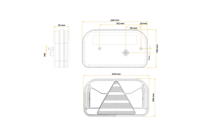 Feux arrière LED FRISTOM FT-170, 7 fonctions gauche + droite