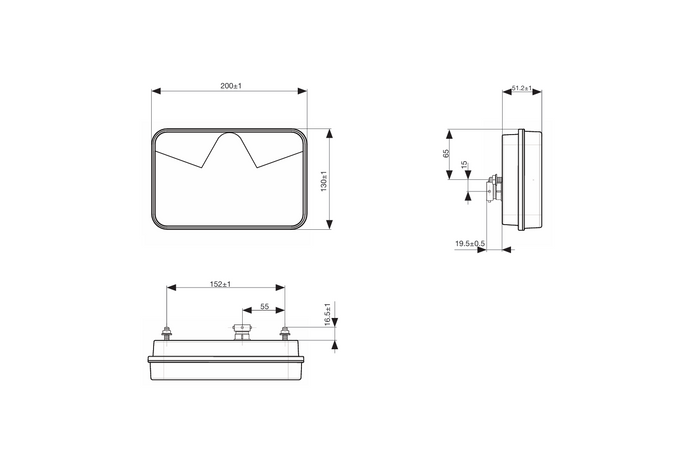 ASPÖCK MULTILED V achterlichtbajonet 8-pins 5 functies links