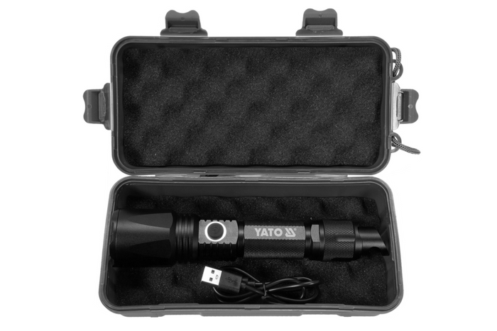 Lampe torche multifonction YATO YT-08559 LED 900 lm, batterie externe, ouvre-bouteille, marteau de secours