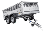 Remorque légère UNITRAILER GARDEN 265/2 KIPP 264x150 avec côtés en filet, châssis H-0 et bâche grise