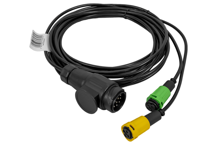 Faisceau électrique MANTES pour remorque de bateau, 5,5 m, prise 13 broches, 2 baïonnettes 5 broches