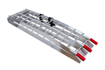 UNITRAILER ALR002 opklapbare aluminium oprijplaten voor aanhangers 221 cm 680 kg met riem, set van 2