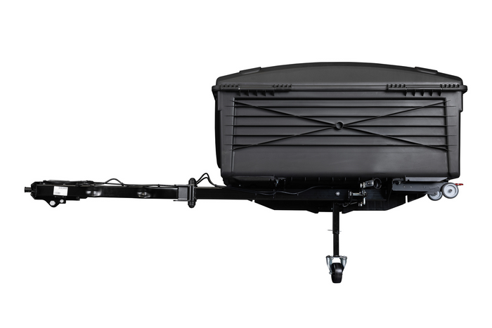 Towbox Camper Alpha zwart (kort) - bagagedrager voor montage op de trekhaak