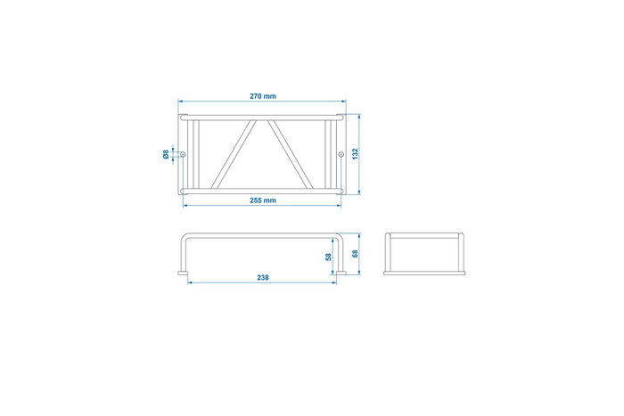 Grille de protection pour feu arrière de remorque ProPlus, cache feu arrière 270 x 132 x 68 mm