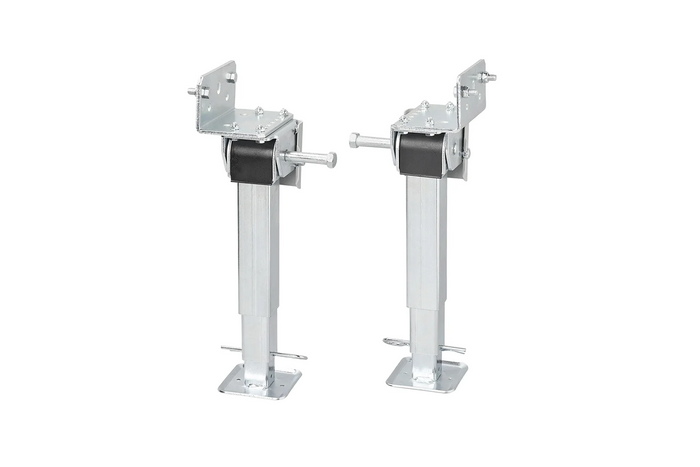 Ensemble de deux supports, béquilles extensibles avec manivelle et fixation ProPlus 361500 pour remorque plateau 1000 kg, 290-460 mm