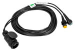 Faisceau électrique ASPÖCK pour remorque, 5 m, prise 13 broches, 2 baïonnettes, 5 broches