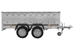 Remorque à deux essieux 264x150 UNITRAILER GARDEN 265/2 KIPP avec ridelles BIS, châssis H-0 et bâche grise
