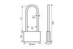 Cadenas en laiton 50 mm LAMPA BASIC XL, diamètre d'oeillet 30 mm