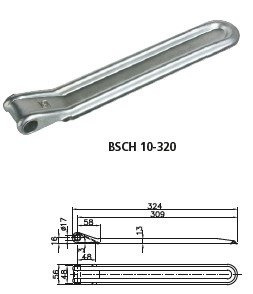 Zijscharnier met handgreep WINTERHOFF BSCH 10-320+BSCHG 10-17-A complete aanhangerzijmontage