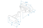 Loquet, poigné de porte de caravane ou de camping-car ProPlus 362622V02, poignée blanche à ressort pour maintenir la porte