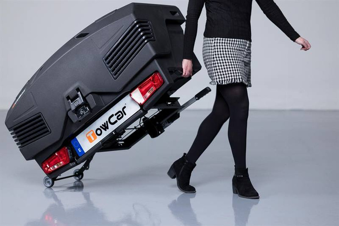 Towbox EVO klassiek grijs - bagagebox voor montage op de trekhaak