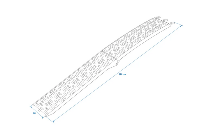 Rampe pliable ProPlus 390096 pour remorque 220 cm, 340 kg