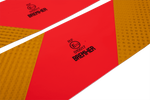 Stickers, reflecterende stickers, korte HERMON, markeringsplaten voor zware voertuigen, 565x132mm, links+rechts
