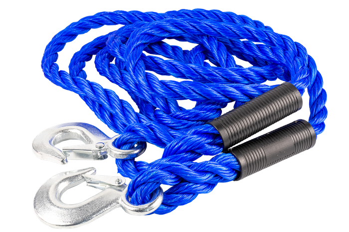 Corde de remorquage avec crochets LAMPA 4 m/18 mm/5 t bleue
