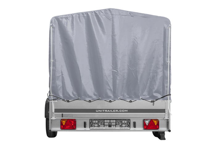 Eenassige aanhangwagen 264x150 UNITRAILER GARDEN 265 KIPP met frame H-1100 en grijze huif