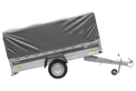 Remorque 264x125 UNITRAILER FORCE 264 KIPP avec châssis H-800 et bâche grise