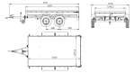 Tweeassige aanhanger 264x150 UNITRAILER GARDEN 265/2 KIPP met BIS-zijwanden, H-0 frame en grijze afdekking