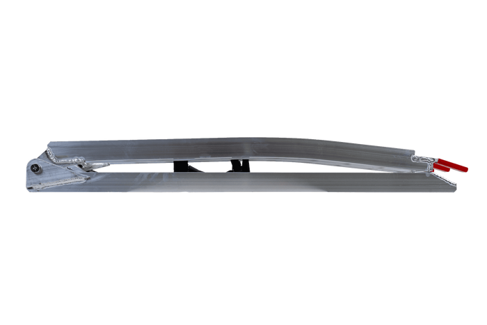 UNITRAILER ALR002 opklapbare aluminium oprijplaten voor aanhangers 221 cm 680 kg met riem, set van 2